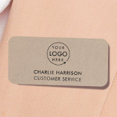 Rustic Kraft Logo | Modern personeel voor zakelijk Naamplaatje