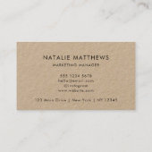 Rustic Kraft Logo | Moderne professionele ondernem Visitekaartje (Achterkant)