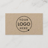Rustic Kraft Logo | Moderne professionele ondernem Visitekaartje (Voorkant)