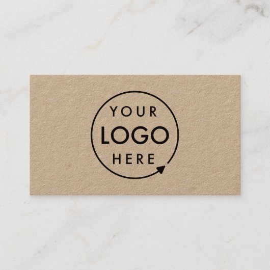 Rustic Kraft Logo | Moderne professionele ondernem Visitekaartje (Voorkant)