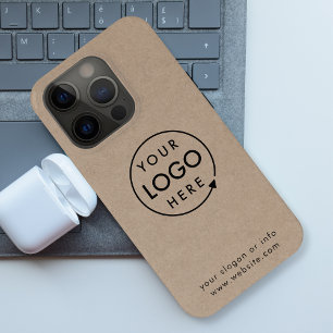 Rustic Kraft Logo   Zakelijk Modern iPhone 15 Pro Case