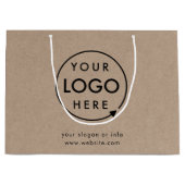 Rustic Kraft Logo | Zakelijk Modern Professioneel Groot Cadeauzakje (Voorkant)