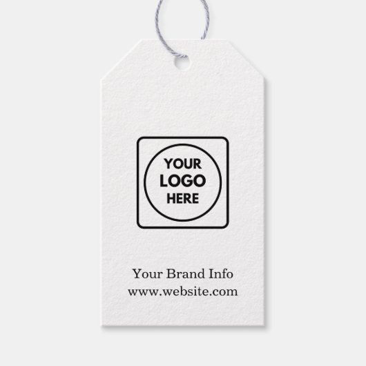 Rustic Kraft Logo | Zakelijke Labels op maat Cadeaulabel (Voorkant)