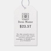 Rustic Kraft Logo | Zakelijke Labels op maat Cadeaulabel (Achterkant)