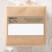 Rustic Kraft Look 2-in-1 Retour & Verzendadres Etiket (Insitu)