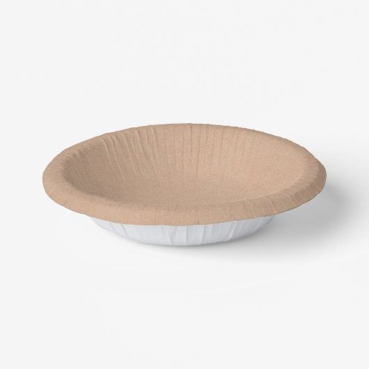 Rustic Kraft Look 7" Disposable Paper Bowl Papieren Kommen (Gebogen)