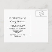 Rustic Kraft Look Foto Afstuderen Celebration Uitnodiging Briefkaart (Achterkant)