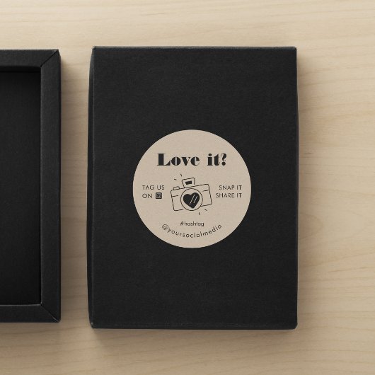 Rustic Kraft look Snap Label Share Social Media