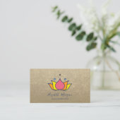 Rustic Kraft, Lotus, Gold Confetti Lotus Visitekaartje (Staand voorkant)