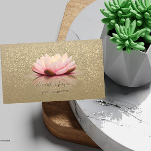 Rustic Kraft, Lotus, Gouden Confetti Lotus Visitekaartje