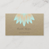 Rustic Kraft, Lotus, Yoga Instructor Visitekaartje (Voorkant)