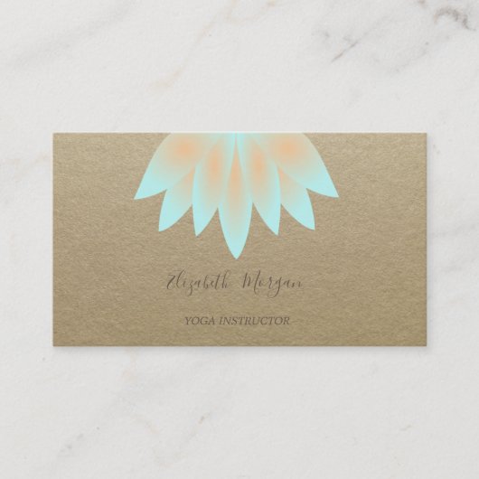 Rustic Kraft, Lotus, Yogadocent Visitekaartje (Voorkant)