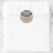 Rustic Kraft Mandala Ronde Sticker (Tas)