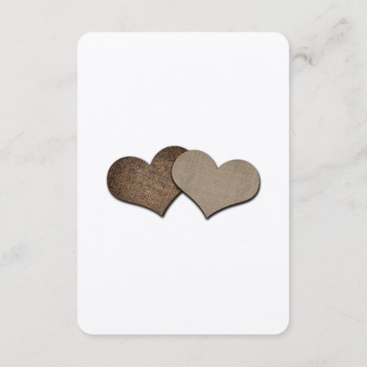 Rustic Kraft Mason Jar Hearts Accommodatie Kaart (Achterkant)