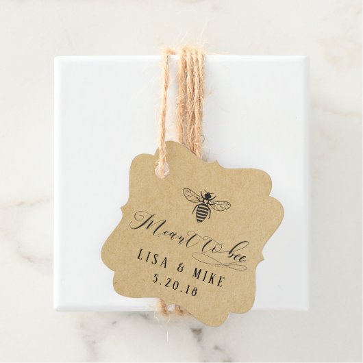 Rustic Kraft Meant to bee Honey Wedding Labels (In situ)