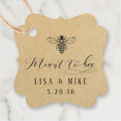 Rustic Kraft Meant to bee Honey Wedding Labels (Voorkant)