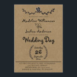 Rustic Kraft met Laurel Vine Wedding Uitnodiging<br><div class="desc">Rustic Kraft met Laurel Vine Wedding Invitation is de perfecte uitnodiging voor de bruid en groom die op zoek zijn naar een bijbels thema. Kraft-achtergrond met geïllustreerde laurelwijnstokken. Pas uw uitnodiging eenvoudig aan met de gebruiksvriendelijke ontwerptool van Zazzle. De doopvonten en de doopvontkleuren kunnen gemakkelijk worden veranderd door de "aanpassen...</div>