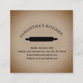 Rustic Kraft met liefdesbevel bedankt Vierkante Visitekaartje (Achterkant)