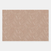 Rustic Kraft met witte Design Inpakpapier Vel (Voorkant 3)