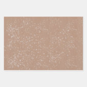 Rustic Kraft met witte Design Inpakpapier Vel (Voorkant)