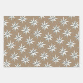 Rustic Kraft Metal Scandinavian Holiday Star Inpakpapier Vel (Voorkant 3)