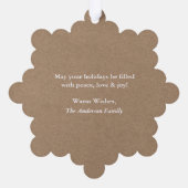 Rustic Kraft mijn eerste kerstfoto Ornament Kaart (Achterkant)