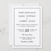 Rustic Kraft Minimal Modern Wedding Kaart (Voorkant)