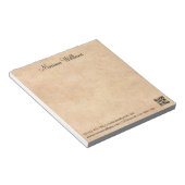 Rustic Kraft Minimalist QR Code Trendy Business Notitieblok (Schuin)