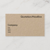 Rustic Kraft - minimalistisch Visitekaartje (Achterkant)