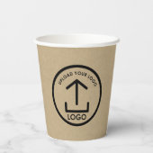 Rustic Kraft Modern Professional Business Logo Papieren Bekers (Achterkant)
