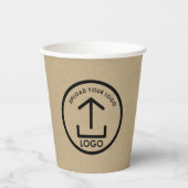 Rustic Kraft Modern Professional Business Logo Papieren Bekers (Voorkant)