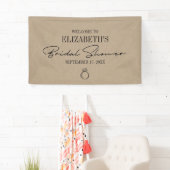 Rustic Kraft Modern Script Vrijgezellenfeest Welko Spandoek (Insitu)