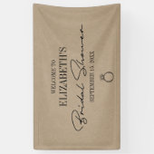 Rustic Kraft Modern Script Vrijgezellenfeest Welko Spandoek (Verticaal)