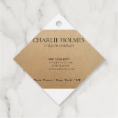 Rustic Kraft Modern Stijlvol Professioneel Bedankjes Labels (Achterkant)