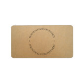 Rustic Kraft Modern Stijlvol Professioneel Etiket (Voorkant)