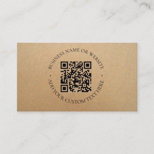 Rustic Kraft Modern Stijlvol Professioneel Visitekaartje (Voorkant)