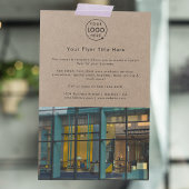 Rustic Kraft | Moderne Foto Business Logo Flyer