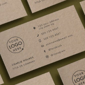 Rustic Kraft | Moderne Logo-pictogrammen voor soci Visitekaartje