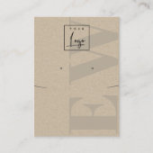 Rustic Kraft Monogram Stud Oorkoningsscherm Logo Visitekaartje (Voorkant)