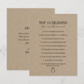 Rustic Kraft motiveert om mijn Bridesmaïde Kaart t (Voorkant / Achterkant)