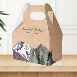 Rustic Kraft Mountain Forest Wedding Bedankdoosjes