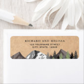 Rustic Kraft Mountain Forest Wedding Etiket (Insitu)