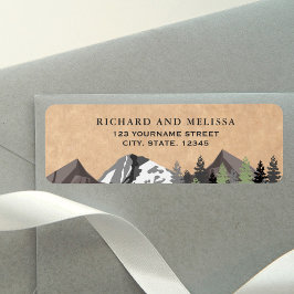 Rustic Kraft Mountain Forest Wedding Etiket