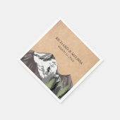 Rustic Kraft Mountain Forest Wedding Servet (Hoek)