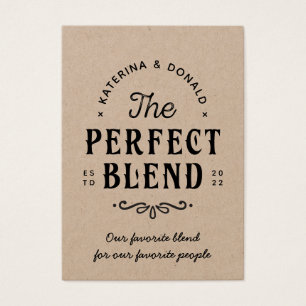 Rustic Kraft No Hole The Perfect Blend Favor Tags Visitekaartje