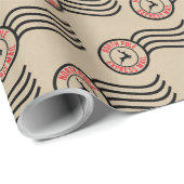 Rustic Kraft Noordpool Levering gestempeld Cadeaupapier (Rol Hoek)