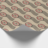 Rustic Kraft Noordpool Levering gestempeld Cadeaupapier (Hoek)