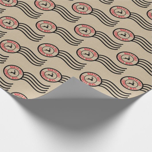 Rustic Kraft Noordpool Levering gestempeld Cadeaupapier (Hoek)