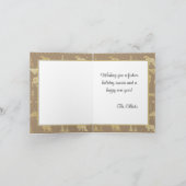 Rustic Kraft Nordic Sweater Gold Winter Animals Feestdagen Kaart (Binnen)