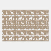 Rustic Kraft Nordic Sweater White Winter Animals Inpakpapier Vel (Voorkant 2)